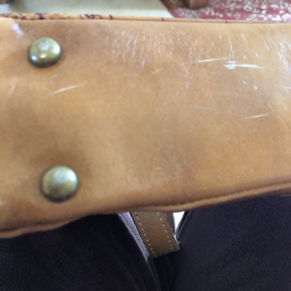 Patricia Nash handbag and match wallet Italian leather maps suede lining . - Picture 14 of 14